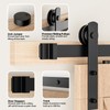 Signstek 5FT Sliding Barn Door Hardware Kit Heavy Duty with