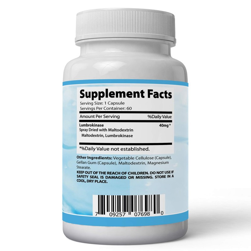 Absonutrix Lumbrokinase 40 mg 60 vegetable capsules supports healthy heart
