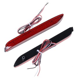 Xotic Tech 2x LED Red Lens Rear Bumper Taillight Reflector Brake Lights For Lexus IS-F RC250 RC350 RC-F Fit Toyota Avalon Matrix Sienna