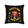 Callate Liver Daiquiri Drink Mexico Menu Drinking Throw Pillow