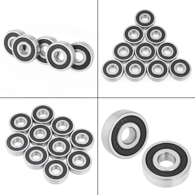 Pack of 10 6200-2RS Double Row Rubber Sealed Steel Deep