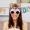 Ewaycom Plush Brown Bear Ears Headband for Women 6Pcs Fluffy