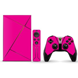 MightySkins Skin Compatible with NVIDIA Shield TV (2017) wrap Cover Sticker Skins Solid Hot Pink