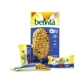 Belvita Breakfast Biscuits, Blueberry, 25 Count, 44 Ounce