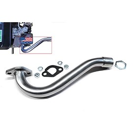 ARSPORT Exhaust Center Rear for Predator 212cc, tillotson 212, BILT HARD 7HP 212cc, GX160 GX200, Go Karts, minibikes
