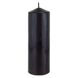 Mega Candles - Unscented 3" x 9" Round Pillar Candle - Black