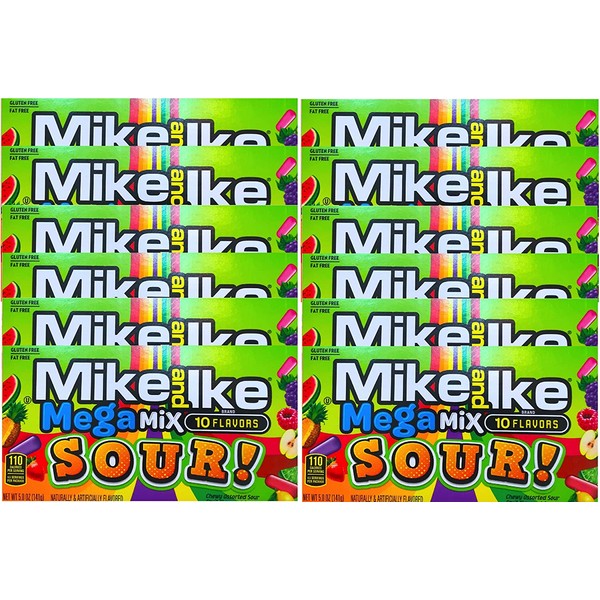 NEW Mike & Ike Mega Mix Sour Gluten Free/ Fat
