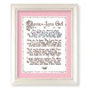 Prayer for a Baby Girl Picture, Pearlized White 9-1/2"x11-1/2 Frame,