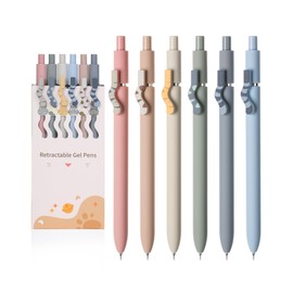 Mr. Pen- Retractable Gel Pens, 6 Pack, Black Ink, Cat Gel Pens, Cat's Tail Gel Pens Fine Point 0.5mm, Retractable Pens, Aesthetic Pens for Journaling Fine Tip Pens, Cute Cat Pens for Cat Lovers