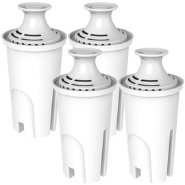 Hiwater Replacement for Brita Filters, Pitchers, Dispensers, NSF 42 Certified Pitcher Water Filter, Compatiable with Brita Classic OB03, Mavea 107007, 35557, and More (Pack of 4)