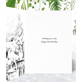 Daughter in Law 40th Lazy Day Birthday Card - Medium Sized Card (A5 Size -148mm x 210mm) with Pink Envelope