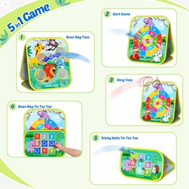 Sisland Bean Bag Toss Game for Kids, Grassland Animal