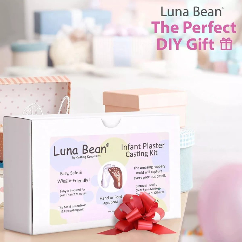 LUNA BEAN Kit Fundición Recuerdo Bebé Con Yeso Para Molde