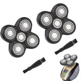 Universal 2 Pcs 5 Blades Replacement Heads Compatible with Freedom Bird Head Shaver Replacement Heads (2 Pcs 5 Blades)