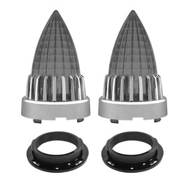 FATECIM 2 Pcs 3 1/4" Bullet Turn Signal Light Supersonic Replacement Smoke Lens Cover Screw-in Style for Harley Touring Road Glide Road King Electra Glide Heritage Softail Fatboy Softail Springer