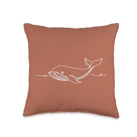 Global Oceans Whale Watching Marine Life Blue Whale Throw Pillow