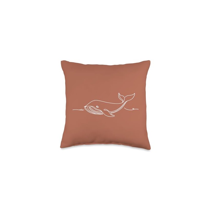 Global Oceans Whale Watching Marine Life Blue Whale Throw Pillow