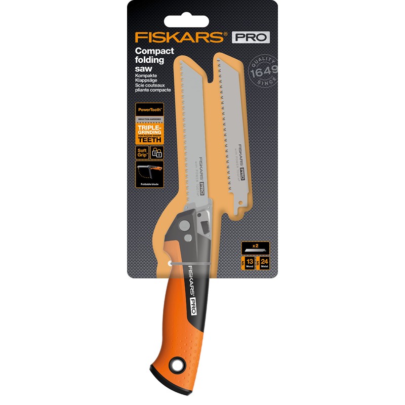Fiskars Pro 1062934 Compact Folding Saw - Includes 2 Blades