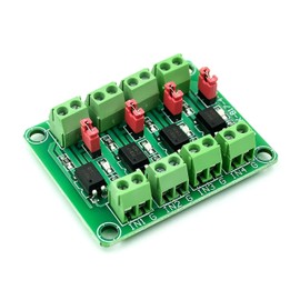 Hailege Set of 2 PC817 4 Channel Optocoupler Insulation Board 817 Voltage Converter Module Voltage Isolation Module 3.6-30V Photoelectric Isolation Module (2/4/8 Channel Optional)