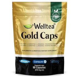 Wellthy L-Carnitina, Relora, Magnesio Marino 90 Cpsulas. 810mg cu. L-Carnitna Carnipure, Magnesio Marino Francs SIMAG. Bottle Free.                   