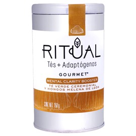 Ritual Gourmet  Té Verde MENTAL CLARITY BOOSTER con Melena de León (Lions Mane) - Te con Hongos Adaptogenos para la Claridad Mental, Sin Azúcar.      