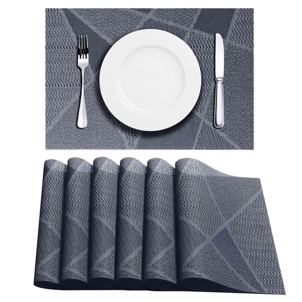 LAPONO Washable Place Mats, Set of 6, Washable Place Mats,