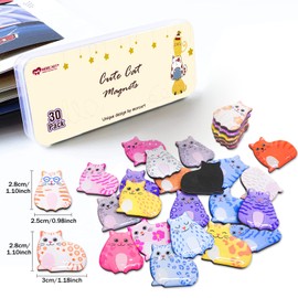 MORCART 30PCS Cat Magnets for Fridge, Cute Magnets for Refrigerator Locker Whiteboard Decorative Magnetic Board Cabinets Classroom Office Cubicle School Gift for Adult