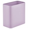 mDesign Metal Wastepaper Bin — Compact Rectangular Bathroom Bin —