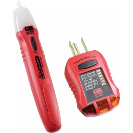 Gardner Bender 가드너 벤더 GTK-2 안전 키트 GVD-3504 비접촉 전압 테스트기 및 GFI-3501 GFI 테스터 2피스 Gardner Bender GTK-2 Safety Kit GVD-3504 Non-Contact Voltage Tester and GFI-3501 GFI Tester 2-Piece [Safety Kit]