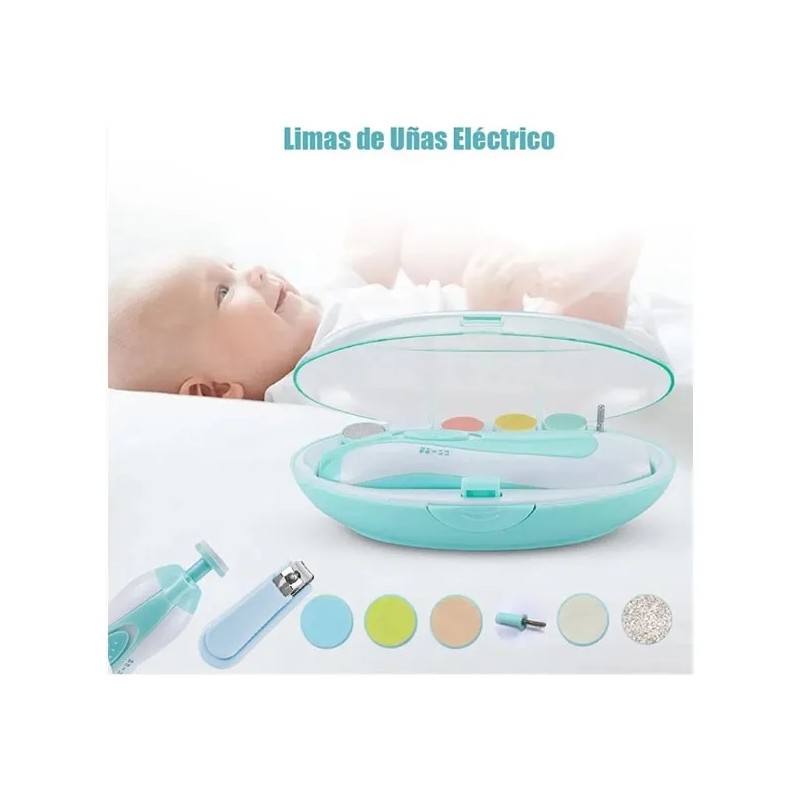 Lima De Uñas Bebe, 6 Cabeza Molienda Y 1 Cortauñas