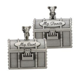 1 Pair Baby Tooth Jewelry Box Mouse Shape Hair Collection Box Craft Gift Ornament