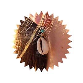 TseenYi Bohemian Cowrie Shell Drop Earrings Gold Shell Hook Earrings Vintage Turquoise Shell Dangle Earrings Seashell Drop Earrings Summer Beach ewelry for Women and Girls