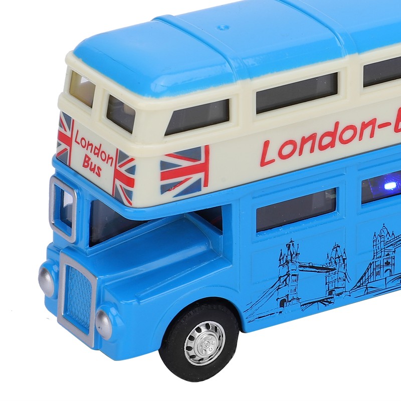 1:90 Children Double Layer Bus Toy Simulation Alloy Pull Back