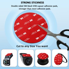 3 M Double Sided Adhesive Pads,Car Phone Mount Adhesive Tape Replacement.Dash Cam Sticky Pads.Heavy Duty Circle Pads for Car Dashboard &Daily Use&Outdoor.Waterproof,Heat-Resistant,Round&Square-6 PCS