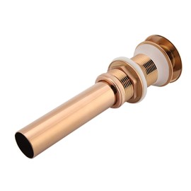 Haofy G1 1/4" Bathroom Sink Drain with Overflow Vessel Sink Lavatory Vanity Up Drain Stopper(Rose Gold)
