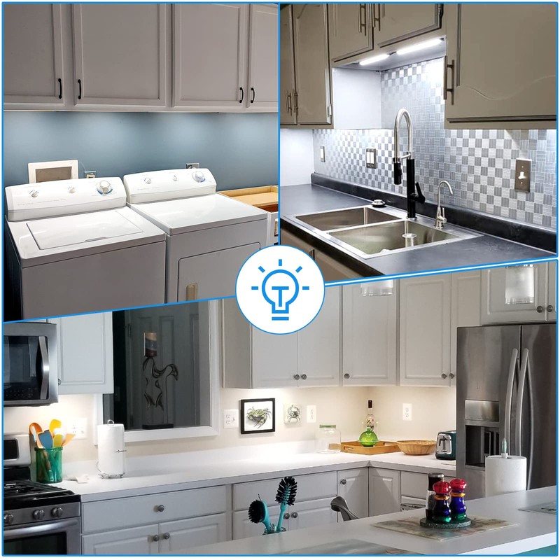 Litever Kitchen Under Cabinet LED Lighting Kit, Super Bright, 6