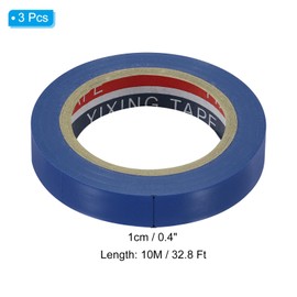 PATIKIL 32.8Ft Grip Finishing Tape, 3 Pack PVC Racquet Finishing Tapes Racket Accessories Sticky Seal for Tennis Badminton, Blue