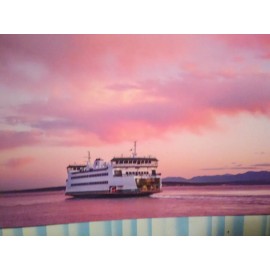 STATE OF WASHINGTON BEAUTIFUL PHOTO POST CARD PUGET SOUND FERRY PORT TOWNSEND  WASHINGTON