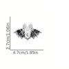 Glitter Bat Enamel Pin - So Pretty! - Silver And