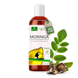 MoriVeda® - Moringa Öl Basic 100ml von MoriVeda, gepresst aus Oleifera Samen und Schoten, für Hautpflege, Haarpflege, Wundpflege, Anti-Aging Behenöl (1x100ml)