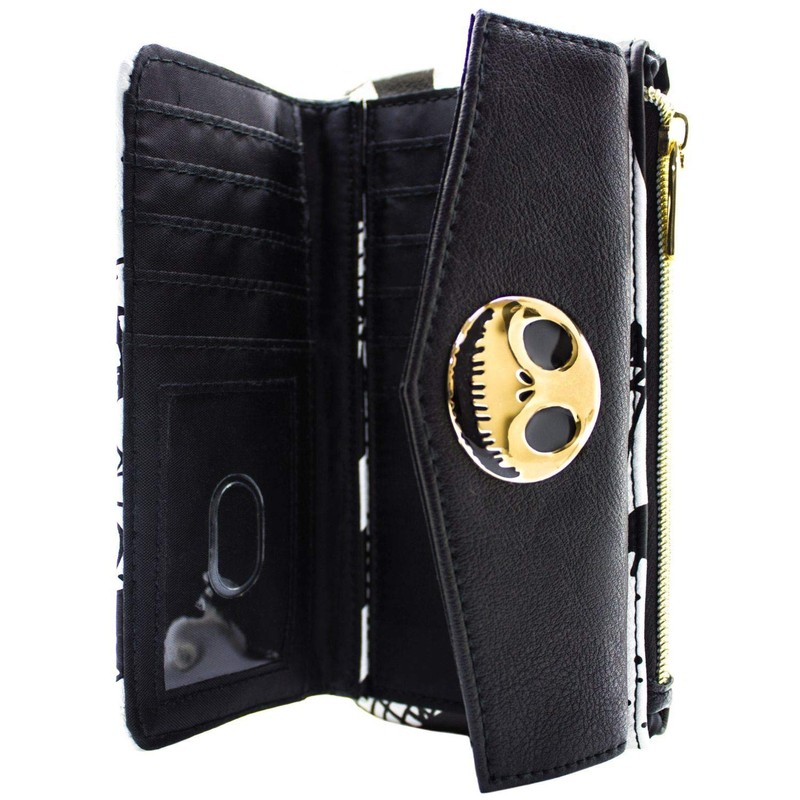 Nightmare Before Christmas Patchwork Metal Jack Badge Purse Clutch Coin
