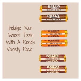 Reed’s Candy Rolls | Pack of Two Butterscotch + Two Cinnamon + Two Root Beer Rolls | Traditional Butterscotch + Cinnamon +Root Beer Hard Candy | Creamy Old-Fashioned Candy Brought To You By Iconic Candy | Six Rolls (Butterscotch, Cinnamon, Root Beer, 1.01oz (Pack of 6))