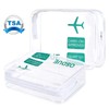 OSDUE 2PCS Clear Travel Toiletries Bags, TSA Approved Transparent Aeroplane
