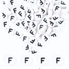 MiuCo Pack of 500 Letter Beads F for Bracelets, Round