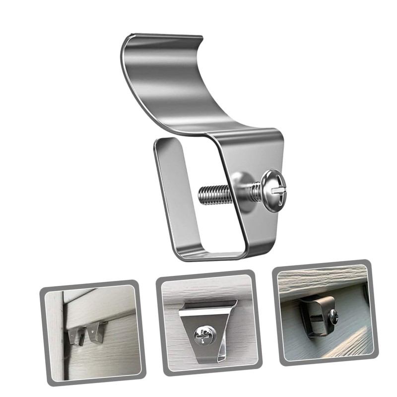 TEHAUX 1set Punch Vinyl Siding Clips Outdoor Hanging Hooks for