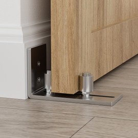 TSMST Adjustable Floor Guide Sliding Barn Door Wall/Door Bottom Guide Stainless Steel Style