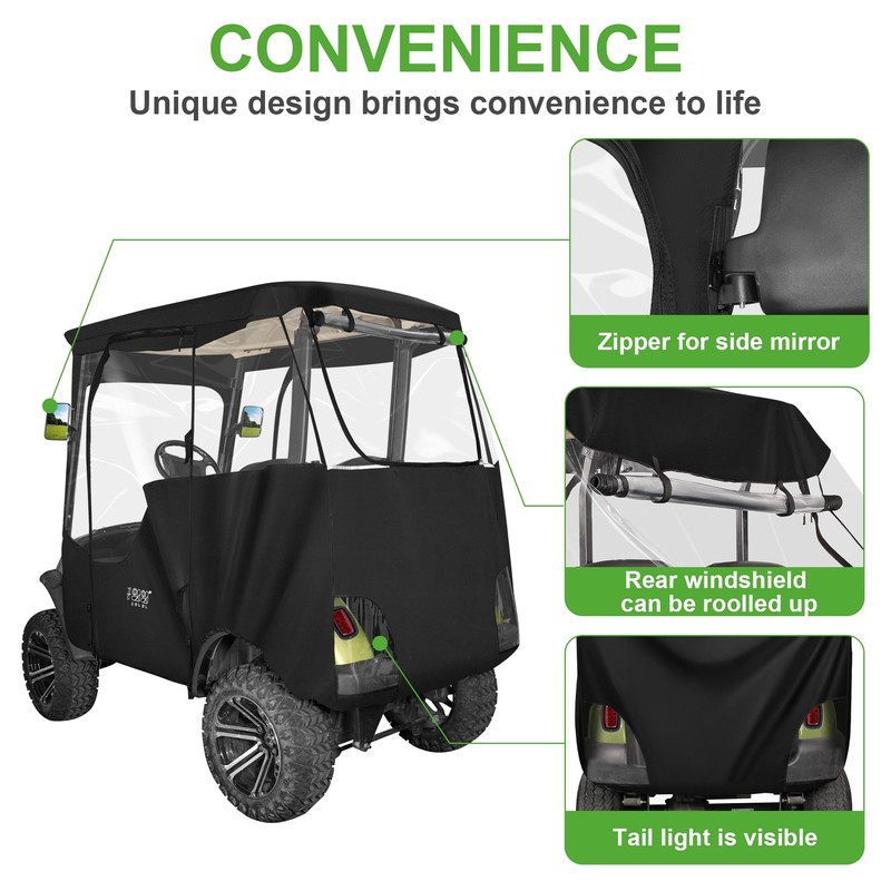 10L0L 2 Passenger Golf Cart Enclosure for Yamaha G14 G16