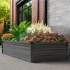 NUU GARDEN 6x3x1ft Rectangular Galvanized Raised Garden Bed for Gardening