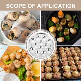 1pc Stainless Steel Escargot Dish Server 12 Positions Baked Snail Plate Kitchen Serving Utensil Vineyard Snails