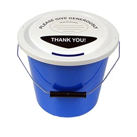 Early Learning Centre Charity Money Collection Bucket 5L - Light Blue